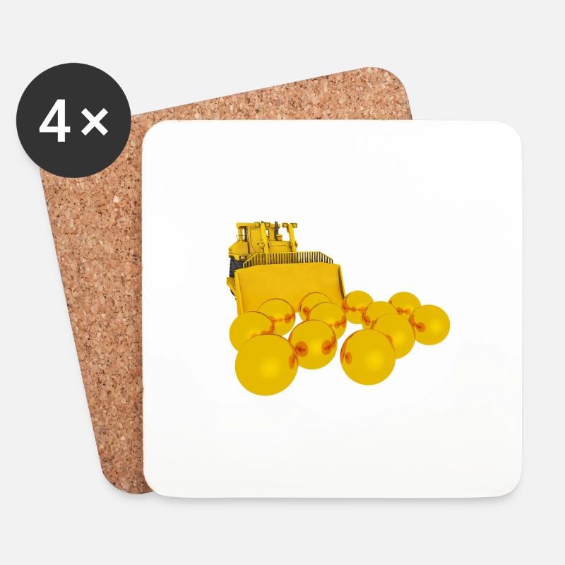 Goldgräber, Goldsucher, Goldschürfer - Untersetzer (4er-Set) - Weiß
