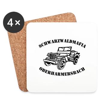 Schwarzwaldmafia - Untersetzer (4er-Set) - Weiß - Vorne