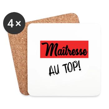 GELIEBTE. VIELEN DANK. DANKE HERRIN - Untersetzer (4er-Set) - Weiß - Vorne