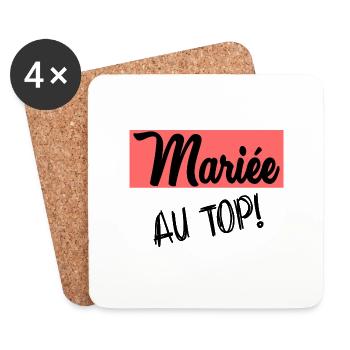 MARIEE. FUTURE MARIEE - Dessous de verre (lot de 4) - blanc - Devant