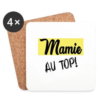 BONNE FÊTE MAMIE - Dessous de verre (lot de 4) - blanc - Devant