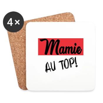 MAMIE. GRAND-MERE. FÊTE DES MÈRES - Dessous de verre (lot de 4) - blanc - Devant