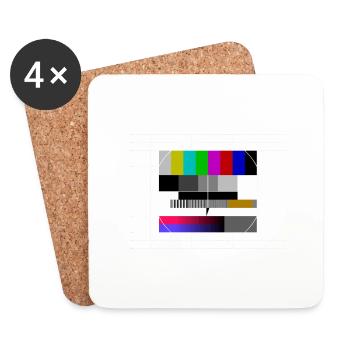 Testbild - Untersetzer (4er-Set) - Weiß - Vorne