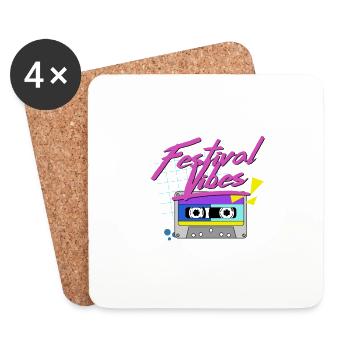 festival vibes - Dessous de verre (lot de 4) - blanc - Devant