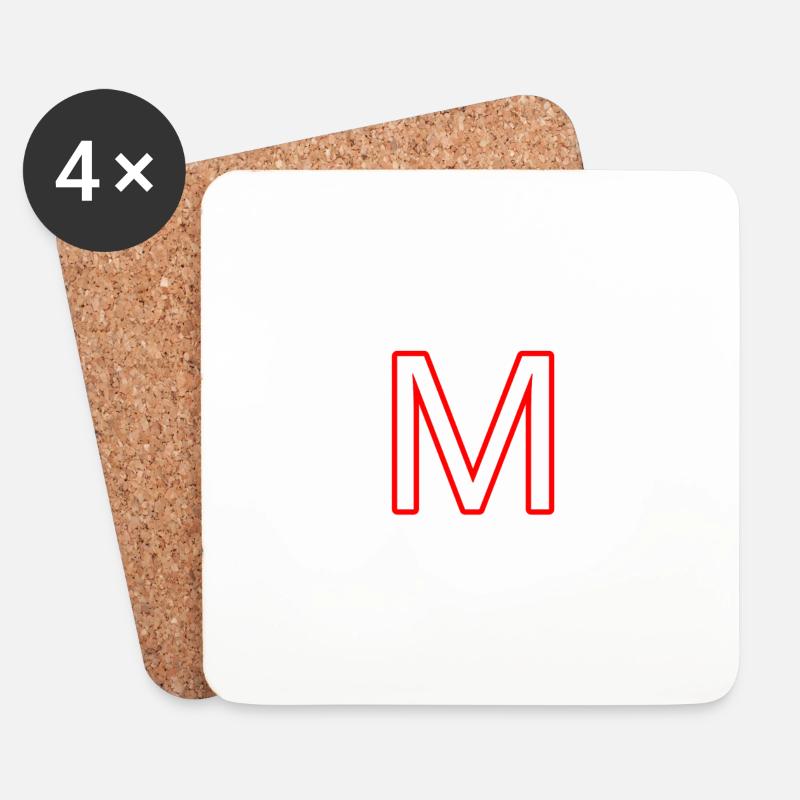 M - Untersetzer (4er-Set) - Weiß