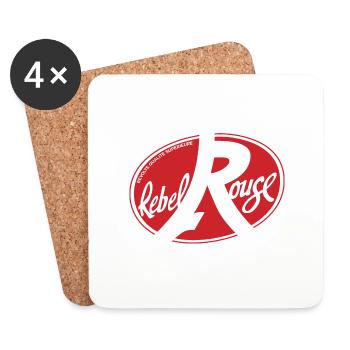 Roter Rebel - Untersetzer (4er-Set) - Weiß - Vorne
