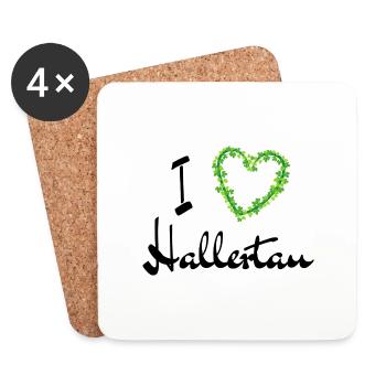 I love Hallertau - Untersetzer (4er-Set) - Weiß - Vorne
