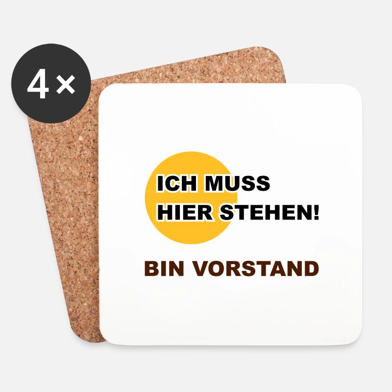 Vorstand - Untersetzer (4er-Set) - Weiß