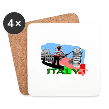 Italien - Untersetzer (4er-Set) - Weiß - Vorne