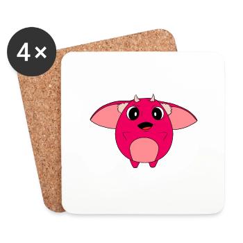 Cuddly, sweet and plush - Coasters (set of 4) - white - Front