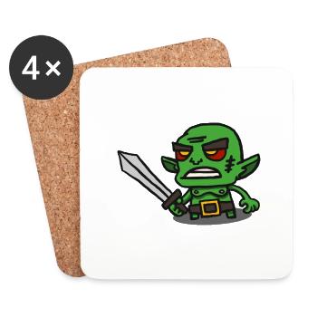 orc - Coasters (set of 4) - white - Front