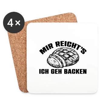 Mir reicht's - ich geh backen - Untersetzer (4er-Set) - Weiß - Vorne