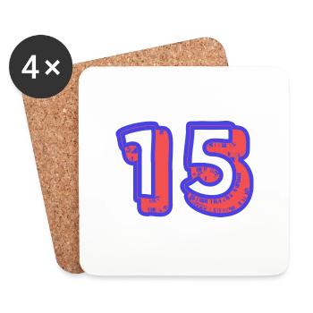 15. 15 YEARS. 15th ANNIVERSARY. 15 YEAR ANNIVERSARY. - Coasters (set of 4) - white - Front