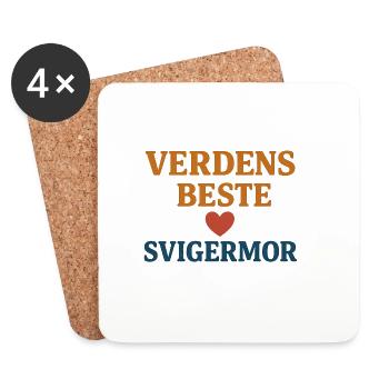 World's Best Mother-in-Law T-Shirt - Coasters (set of 4) - white - Front