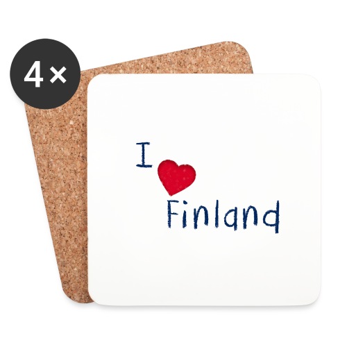 I Love Finland - Lasinalustat (4 kpl:n setti)