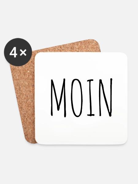 MOIN TYPO - Untersetzer (4er-Set) - Weiß