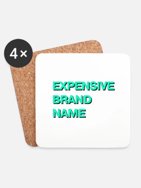 Expensive Brand - Untersetzer (4er-Set) - Weiß