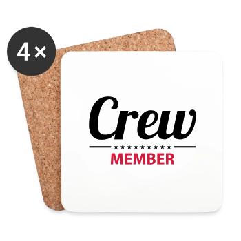 crew member - Coasters (set of 4) - white - Front