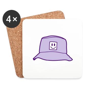 Bucket Hat - Untersetzer (4er-Set) - Weiß - Vorne