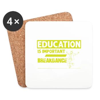 bildung breakdance - Untersetzer (4er-Set) - Weiß - Vorne