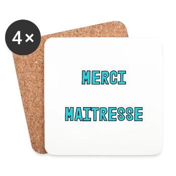 THANK YOU. MISTRESS. MASTER. THANK YOU MISTRESS - Coasters (set of 4) - white - Front