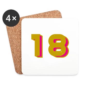 18 - Dessous de verre (lot de 4) - blanc - Devant