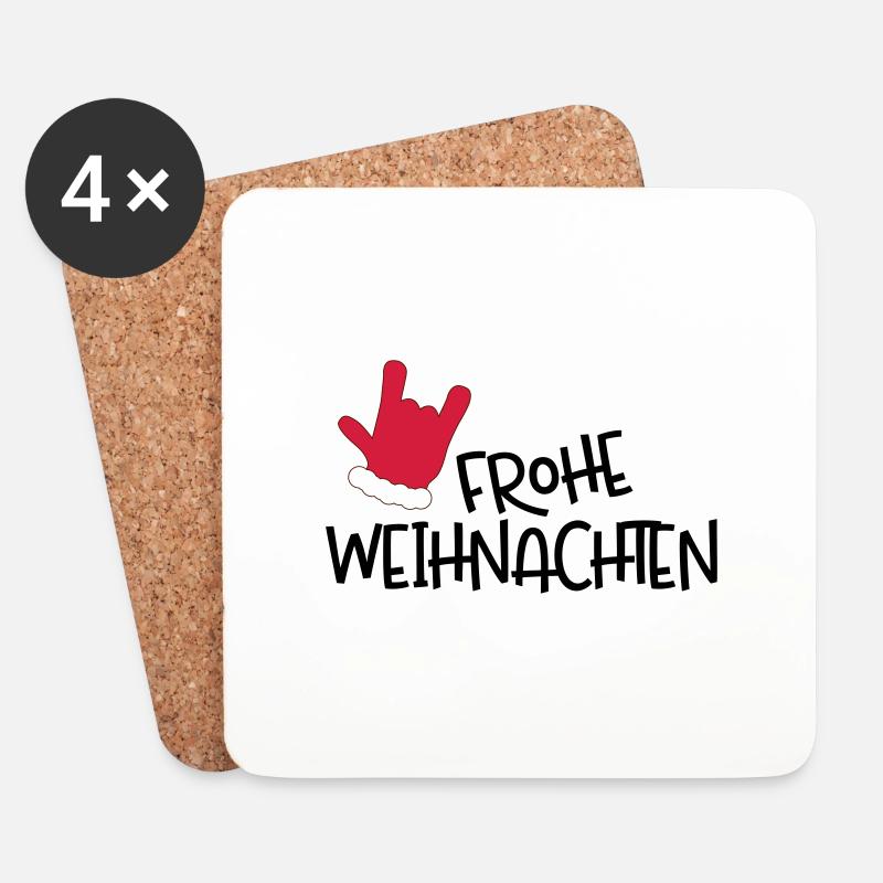 Weihnachten - Untersetzer (4er-Set) - Weiß