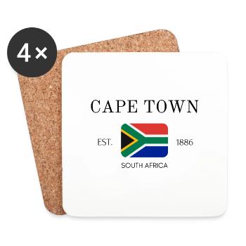 Kapstadt - Südafrika - Sahara - Afrika - Clifton - Untersetzer (4er-Set) - Weiß - Vorne