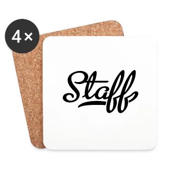 Staff - Untersetzer (4er-Set) - Weiß - Vorne
