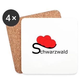 Logo Black Forest - Coasters (set of 4) - white - Front