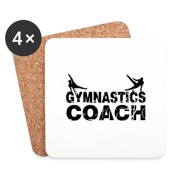 Gymnastics Coach, Gymnase Entraîneur, Turner - Dessous de verre (lot de 4) - blanc - Devant