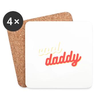 cool daddy - Untersetzer (4er-Set) - Weiß - Vorne