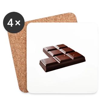 Chocolat - Dessous de verre (lot de 4) - blanc - Devant