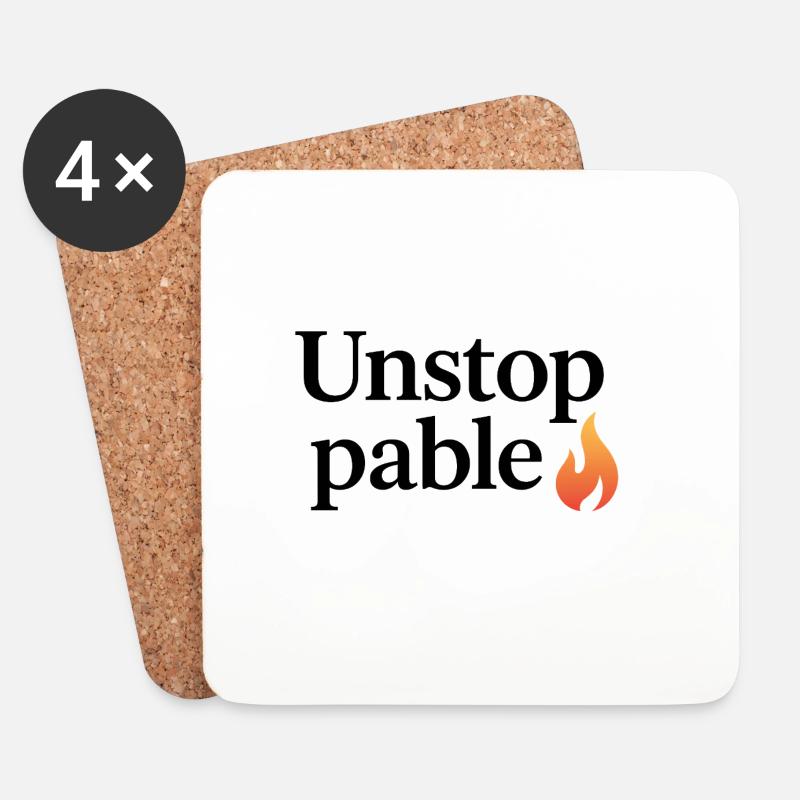 Unstoppable Flame  - Untersetzer (4er-Set) - Weiß