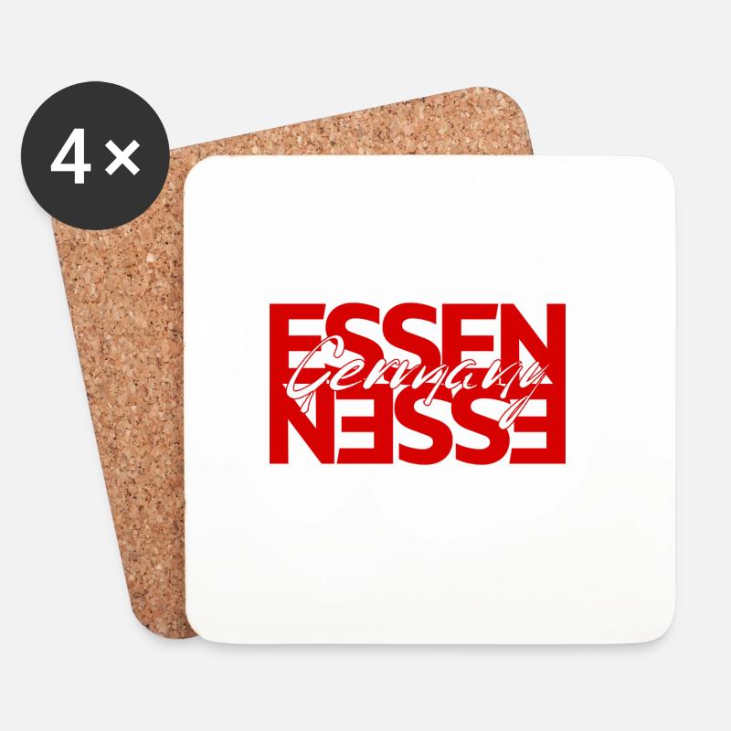 Essen Germany - Coasters (set of 4) - white