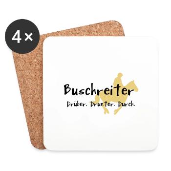 Buschreiter - Untersetzer (4er-Set) - Weiß - Vorne