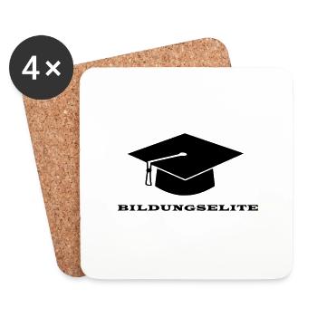 Abi Uni lustig Studenten - Untersetzer (4er-Set) - Weiß - Vorne