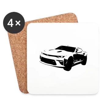 Camaro Gen6 - Untersetzer (4er-Set) - Weiß - Vorne