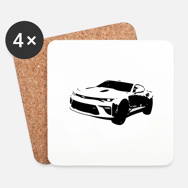 Camaro Gen6 - Untersetzer (4er-Set) - Weiß