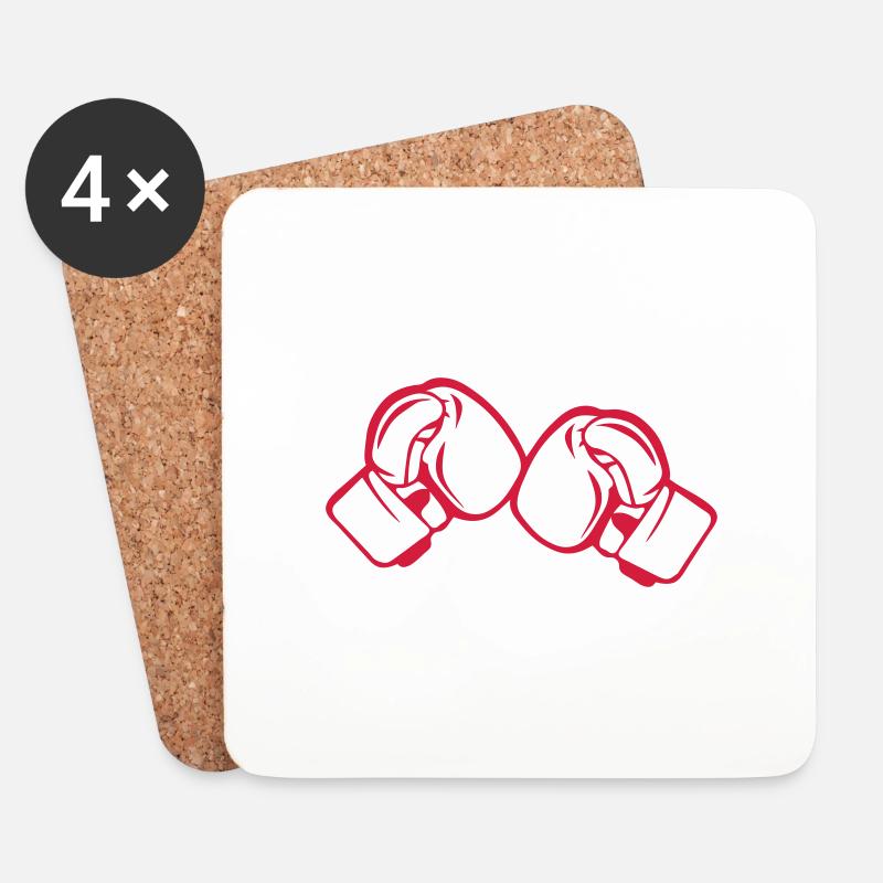 Boxhandschuh 16 - Untersetzer (4er-Set) - Weiß