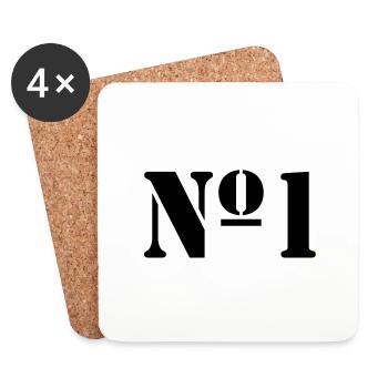 no1 - Coasters (set of 4) - white - Front