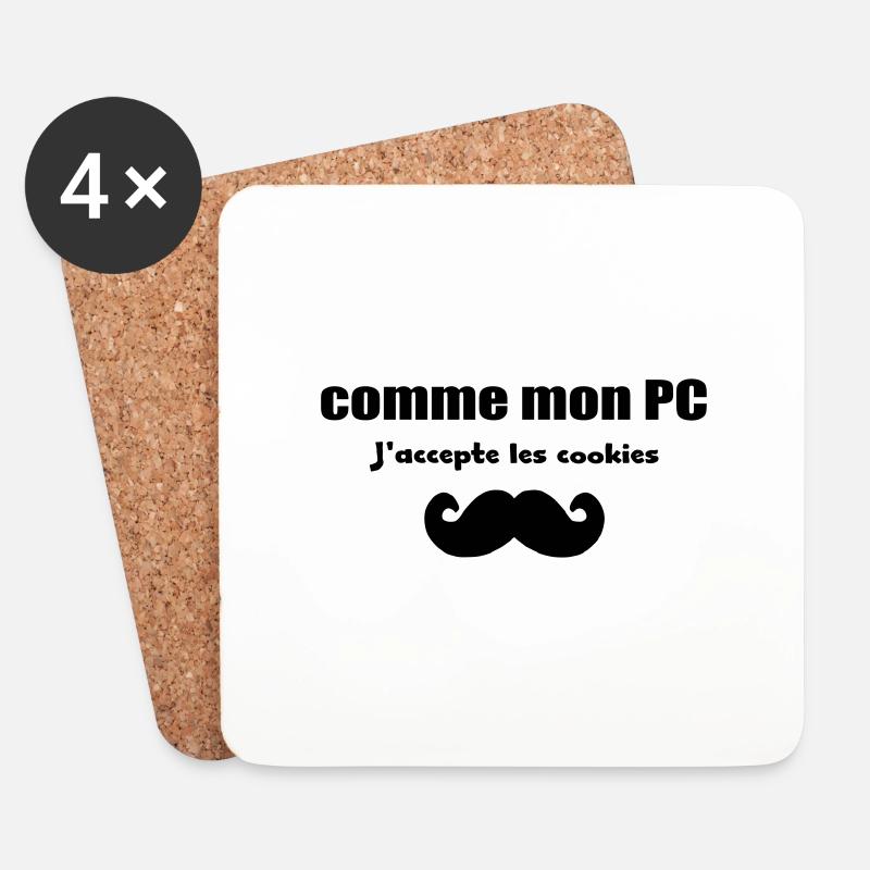 wie mein PC - Untersetzer (4er-Set) - Weiß