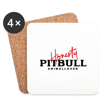 Pitbull Animal Lover Dog - Untersetzer (4er-Set) - Weiß - Vorne