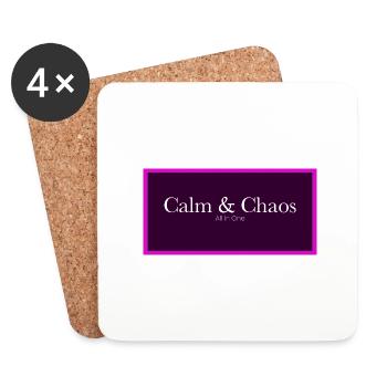 Calm & Chaos - Untersetzer (4er-Set) - Weiß - Vorne