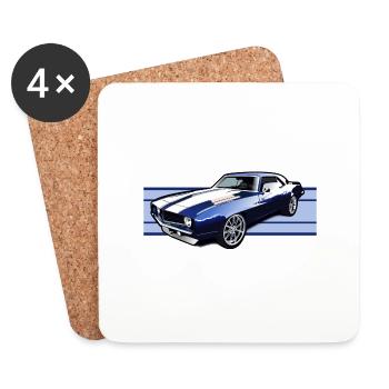 Sports car - Coasters (set of 4) - white - Front