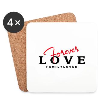 Love You Forever Family lover - Untersetzer (4er-Set) - Weiß - Vorne