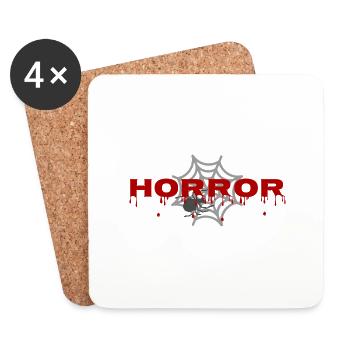 Horreur - Dessous de verre (lot de 4) - blanc - Devant