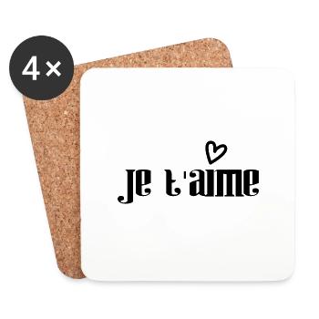 VALENTINE'S DAY. Bachelorette party. I LOVE YOU. I LOVE YOU. LOVE - Coasters (set of 4) - white - Front