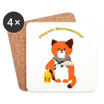 A sweet Ramadan guest - Coasters (set of 4) - white - Front