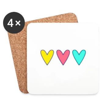 VALENTINSTAG. Junggesellinnenabschied. ICH LIEBE DICH. ICH LIEBE DICH. LIEBE - Untersetzer (4er-Set) - Weiß - Vorne
